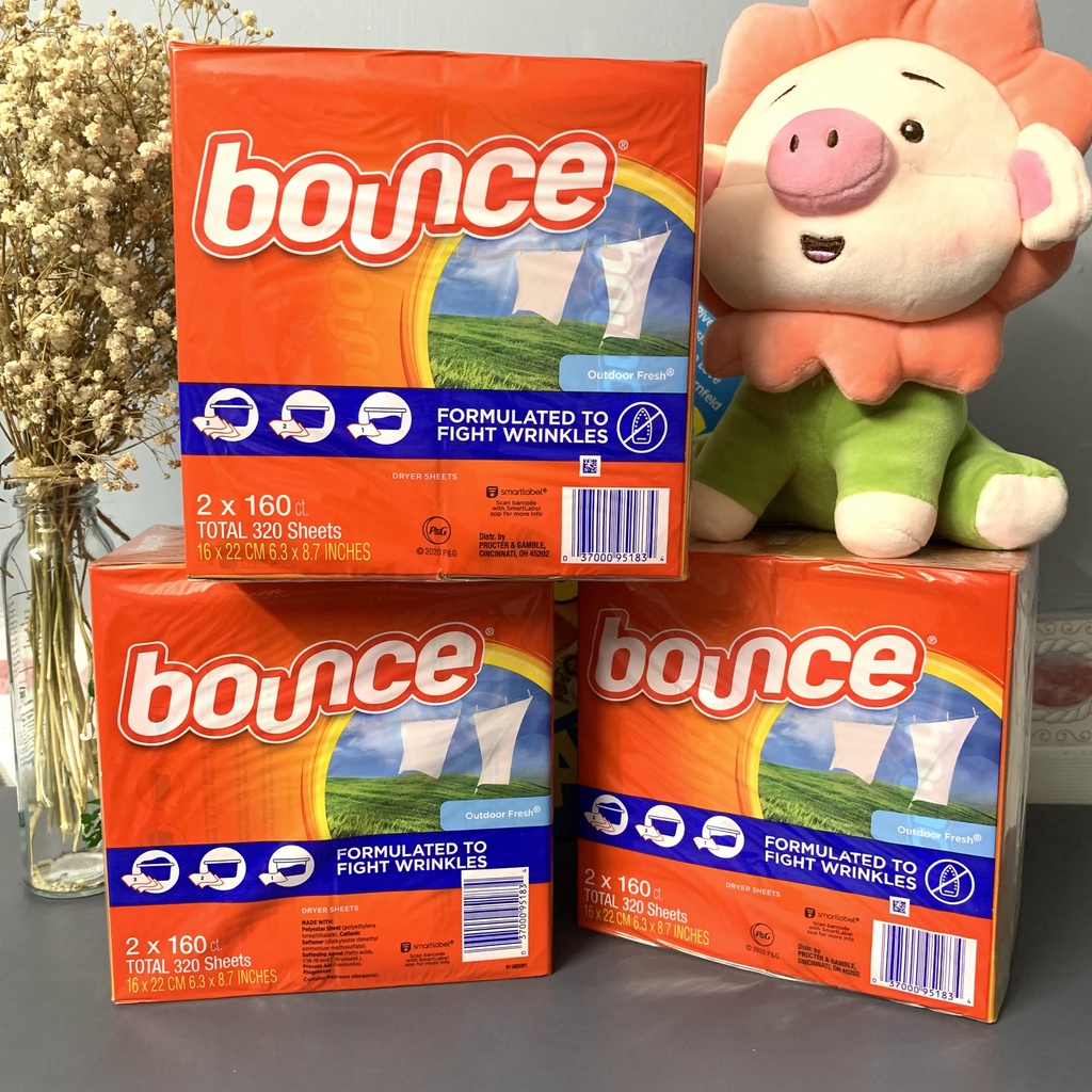 Giấy thơm quần áo BOUNCE Outdoor Fresh, nhiều set lựa chọn, cam kết hàng chính hãng