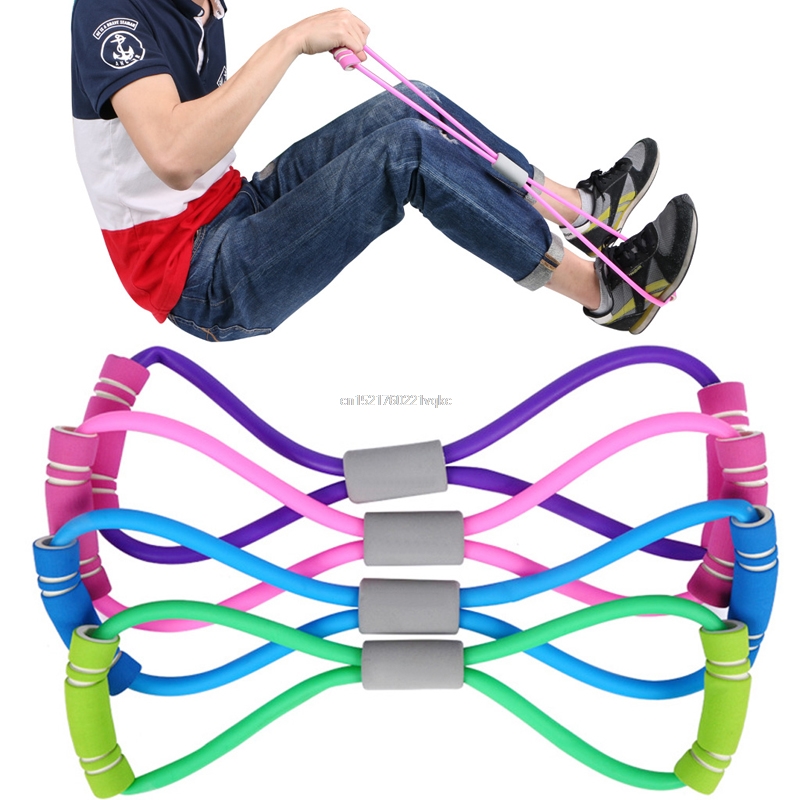 Đai Tập Thể Dục Bằng Cao Su Đàn Hồi Hình Số 8 Chất Lượng Cao