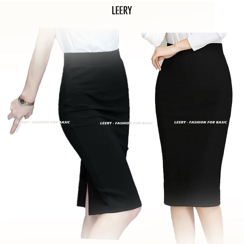 Chân váy dài bút chì, chất co dãn 4 chiều nâng mông, phong cách Hàn Quốc - LEERY | BigBuy360 - bigbuy360.vn