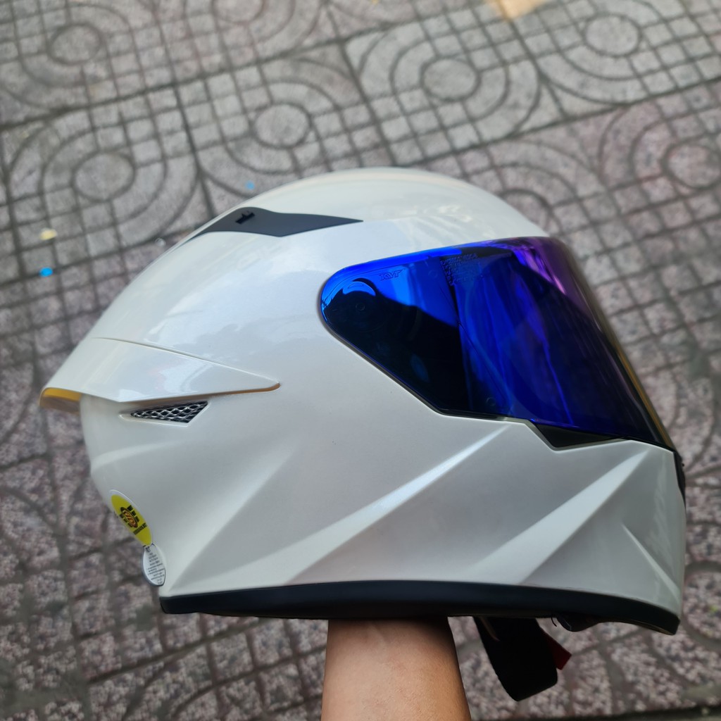 Nón Bảo Hiểm Fullface KYT TT Course Trắng Bóng [FREESHIP MÃ BIKE999]