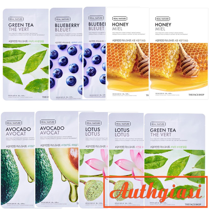 Mặt nạ dưỡng da The Face Shop Real Nature Mask Sheet TFS cung cấp dưỡng chất sâu cho da 20g | Thế Giới Skin Care