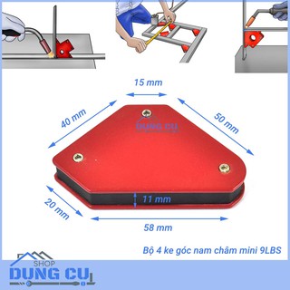 Bộ 4 ke góc nam châm mini 9LBS - 4Kg