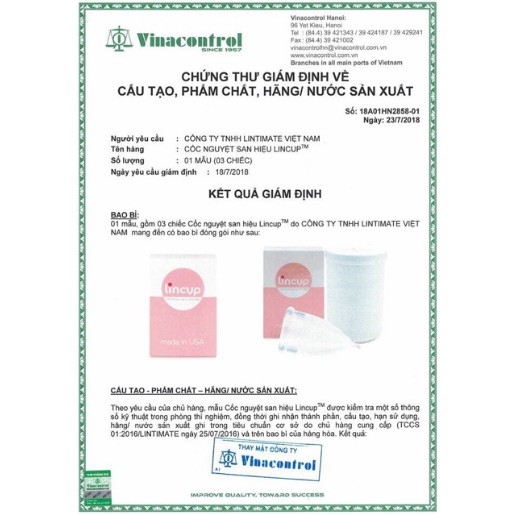 Cốc Nguyệt San Lincup Mỹ, Chính Hãng, Mềm Mại, Chống Tràn, Thoải Mái, Tiện Lợi