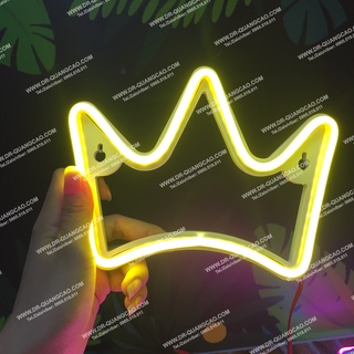 Đèn led neon trang trí,led neon decor,led neon cho phòng ngủ,quán xá,led neon mini vương miện