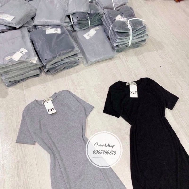 đầm body ngắn tay xẻ tà alohashop91