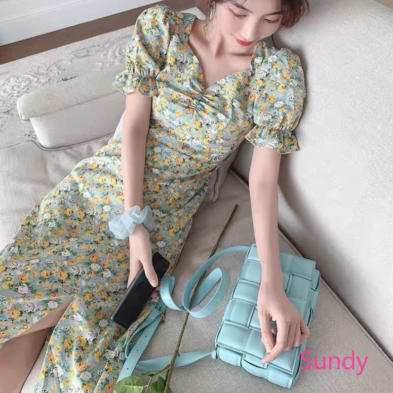 Đầm Hoa Cúc Xinh Xắn Cho Bé Gái