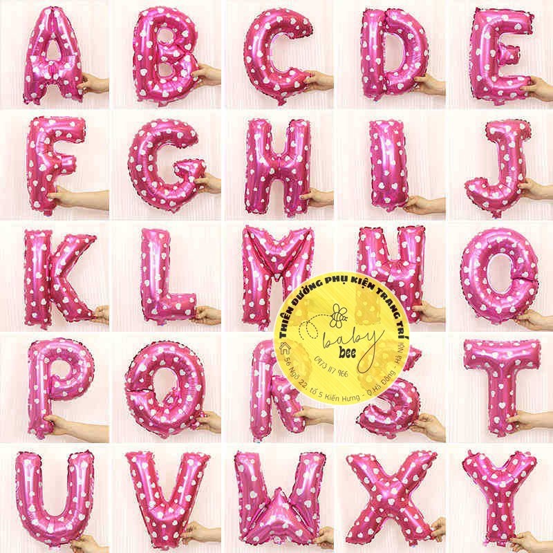 Bóng Chữ Cái Ghép Tên Theo Yêu Cầu Size 16inch