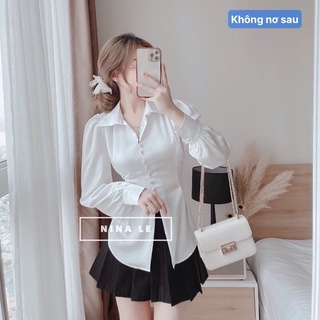 áo sơ mi lụa tay phồng hót hít