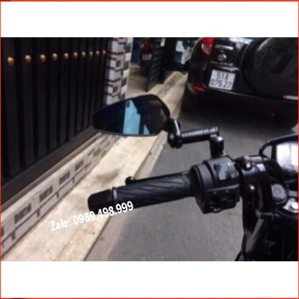 [Hàng Xịn] Gương gù xe máy CRG gắn chân kính màu đen