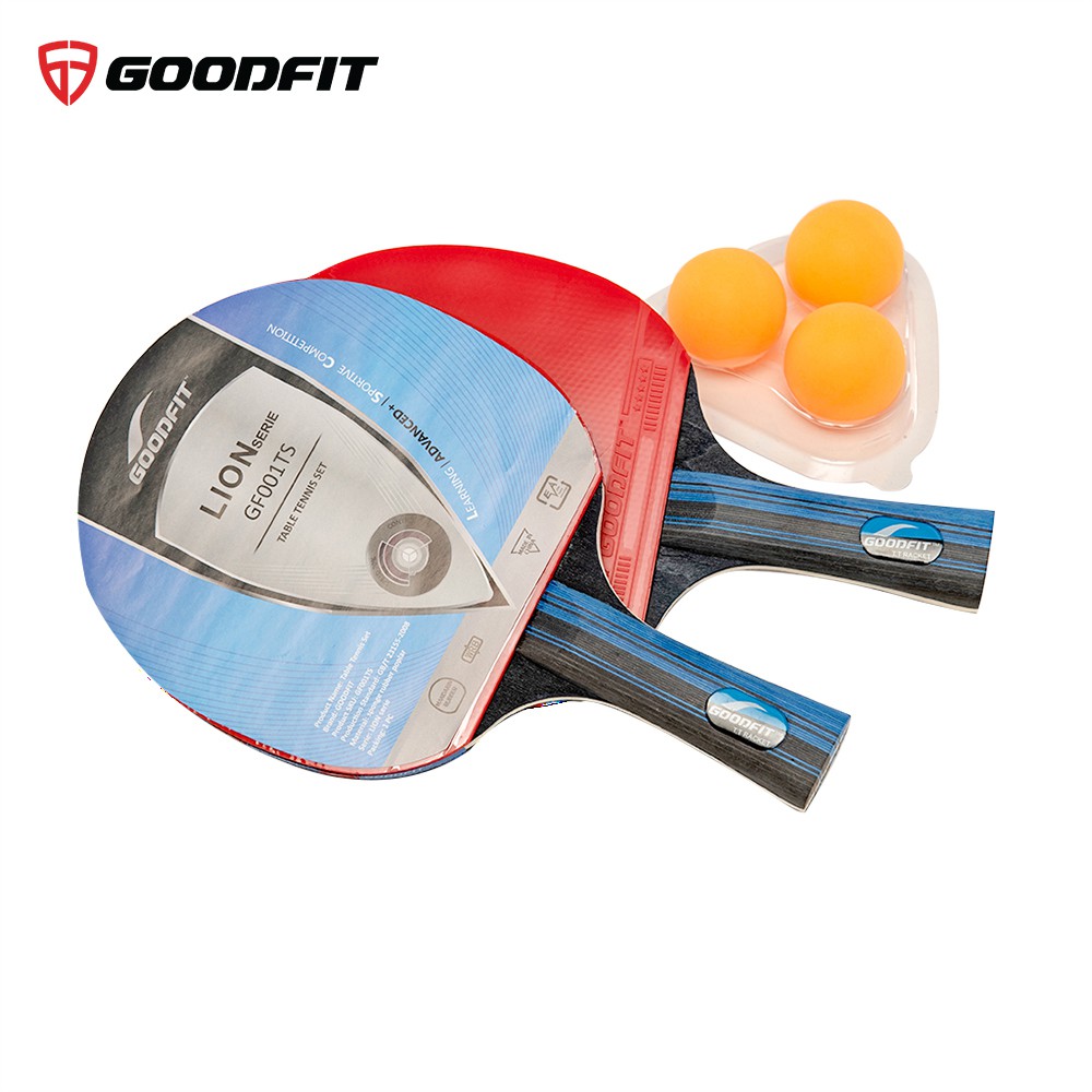 Bộ 2 vợt bóng bàn tặng kèm 3 bóng GoodFit GF001TS - Lema Sport