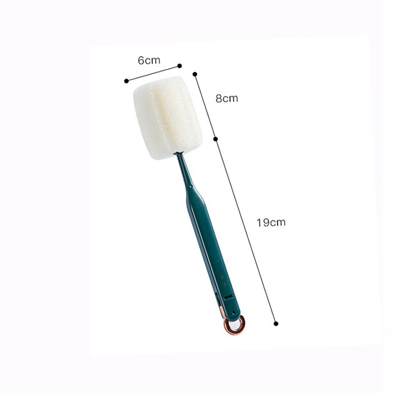 Cây cọ rửa cốc chén bọt biển cao cấp, dụng cụ cọ rửa bình sữa, ly cốc chén có tay cầm tiện lợi