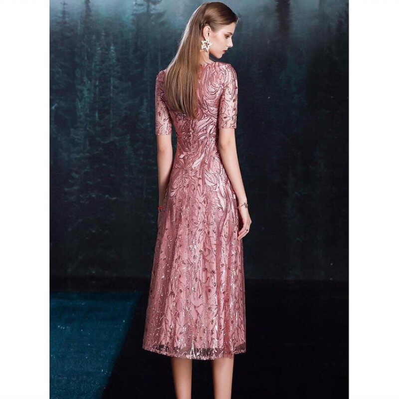 Đầm ren lụa nữ cao cấp mềm mượt sang trọng QCNP3909