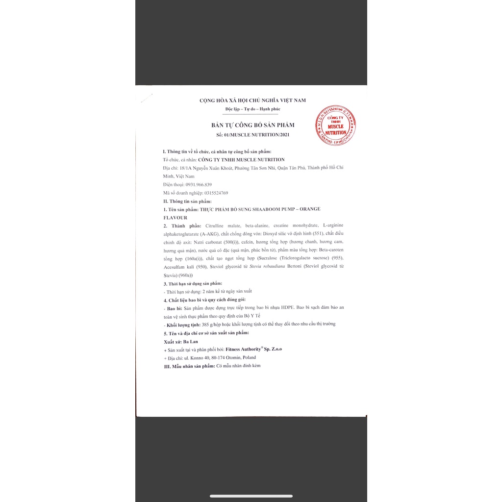 SHAABOOM PUMP - TĂNG SỨC MẠNH THÀNH PHẦN KHỦNG - HÃNG KEVIN LERVONE - CHÍNH HÃNG CÔNG TY MUSCLE NUTRITION