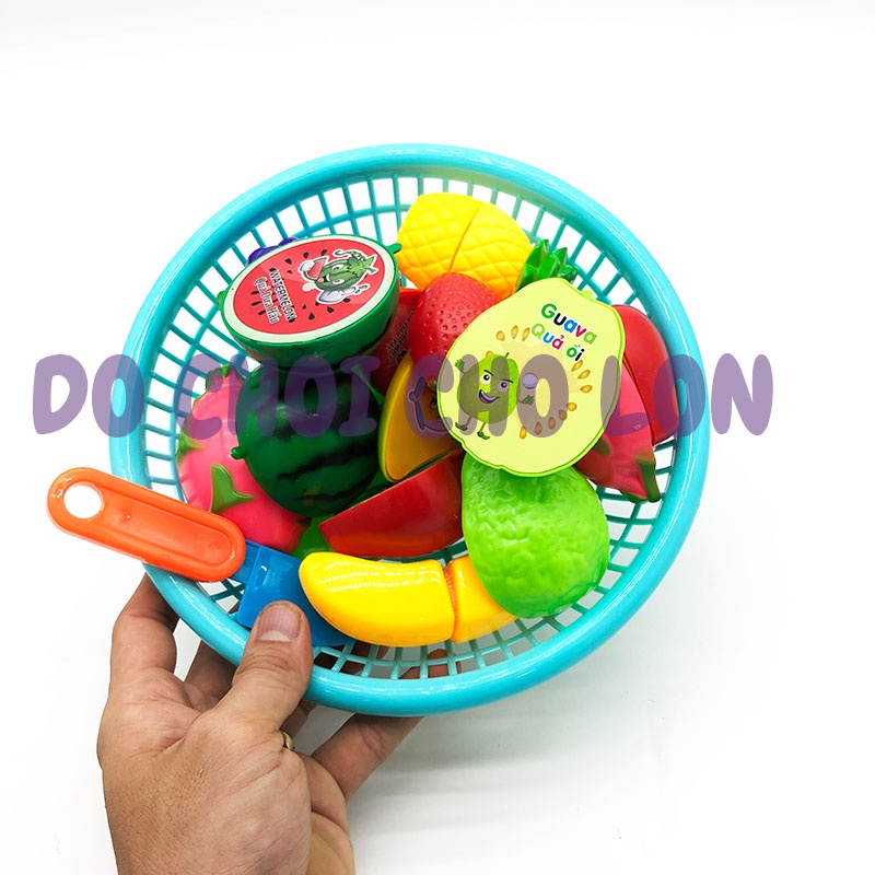 Đồ chơi nấu ăn rổ đựng trái cây cắt hít nam châm bằng nhựa LT5088-5T