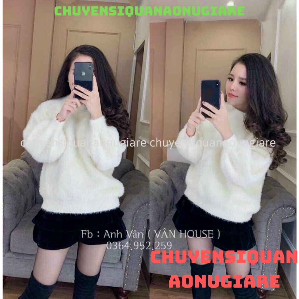 Áo len lông cổ nọ lông trơn màu Hàn Quốc cao cấp nhiều màu siêu hot 2022 chuyensiquanaonugiare