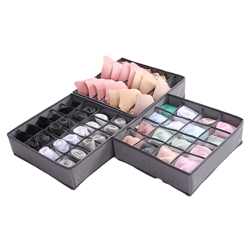 Hộp Đựng Đồ Lót, Tất Vớ, Quần Áo Chia Ngăn Bằng Vải 7,9 ngăn tiện lợi