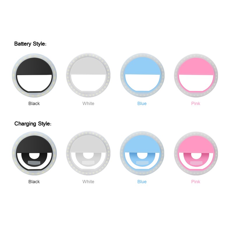 Đèn LED Kẹp Điện Thoại Hỗ Trợ Chụp Ảnh Selfie Cho Nữ