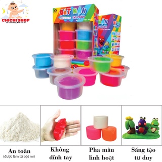 Đồ Chơi Hộp 10 Màu Đất Nặn Bột Mì Made In VietNam Không Bị Khô, Không Dính An Toàn Cho Bé