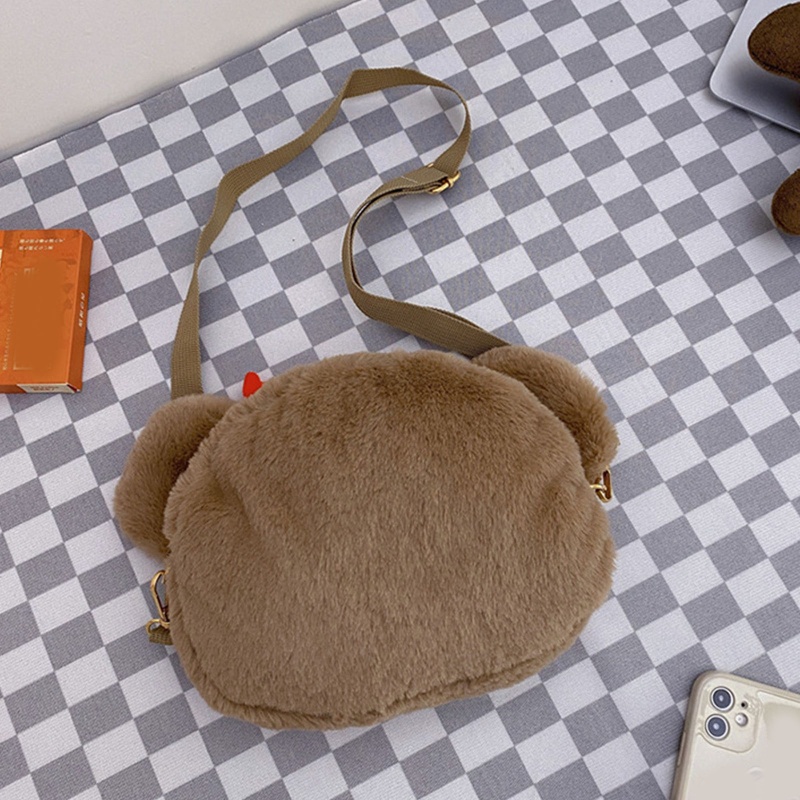 Túi Đeo Chéo Vai Hình Mèo Bông Dễ Thương Dành Cho Nữ