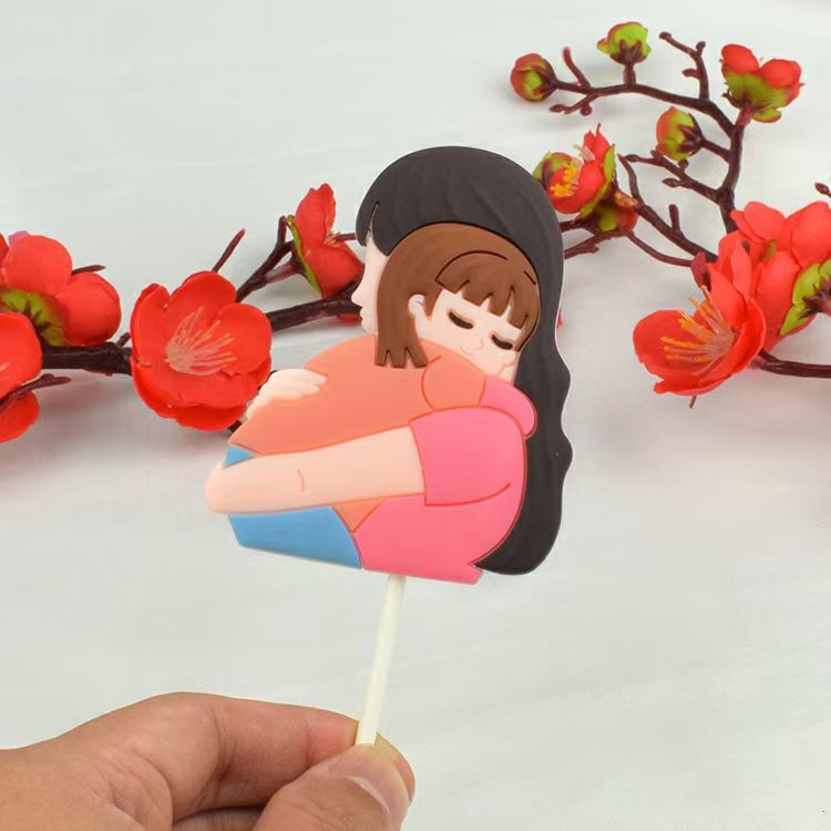 5 cây cắm mẹ nhựa dẻo trang trí bánh kem