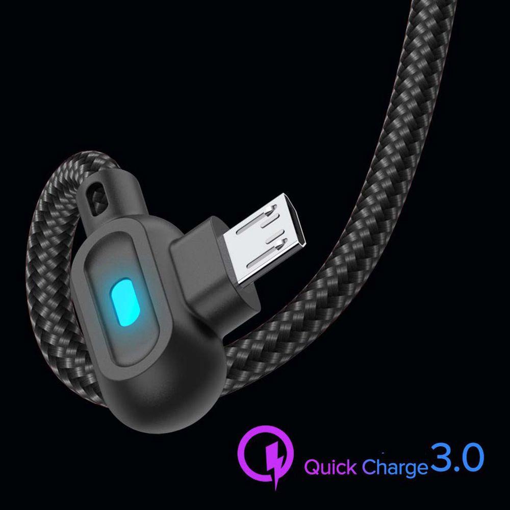 NORMAN Cáp Sạc Micro USB Type C Góc 90 Độ Dài 0.25 / 1M 2M