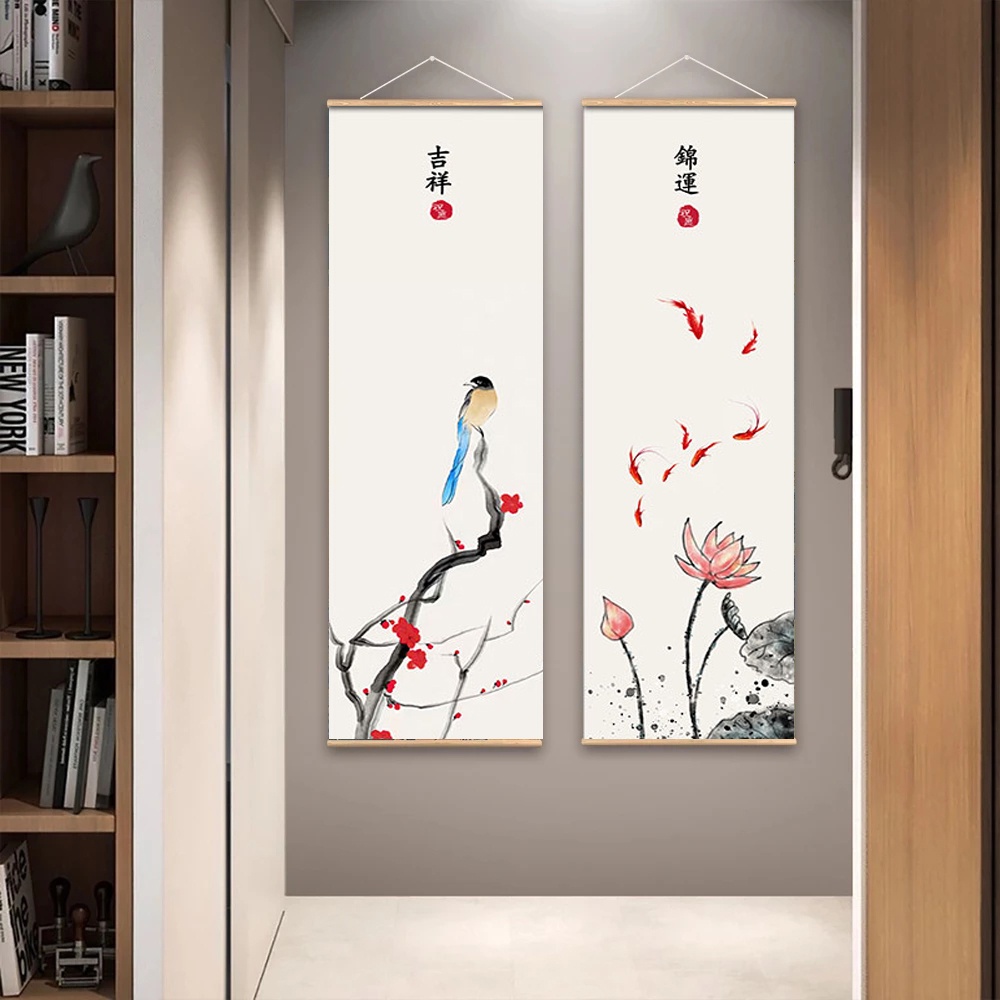 Tranh Vải Bạt Treo Tường In Hình Cây Xanh Trang Trí Nhà Cửa