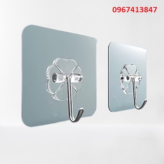 [Sỉ 590đ/1c]  Bộ 10 MÓC DÁN TƯỜNG Treo Đồ TRONG SUỐT - Móc Dính Cường Lực