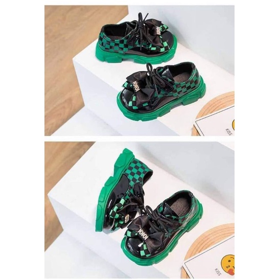 Giày lười caro 2 màu xanh trắng đủ sz26-36