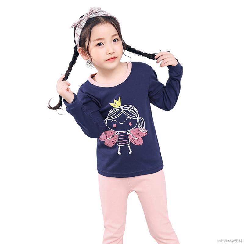 Set đồ ngủ dài in họa tiết hoạt hình dễ thương cho bé