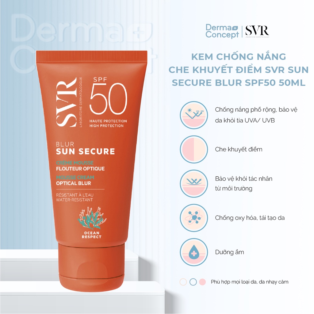 Kem chống nắng che khuyết điểm SVR Sun Secure Blur SPF50 50ml
