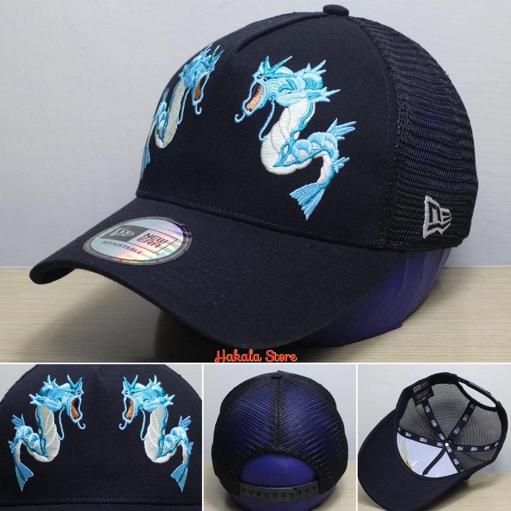 Mũ lưỡi trai N.Era 9Forty Poke.mon Gyarados phía sau có lưới thoáng mát