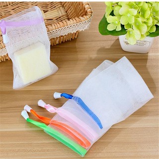 1 Chiếc Đôi Tạo Bọt Lưới Handmade Xà Phòng Làm Sạch Tạo Bọt Lưới Dây Rút Bong Bóng Tạo Bọt Lưới Găng Tay Làm Sạch