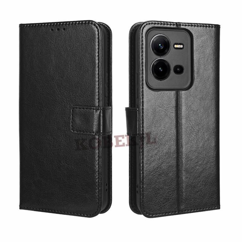 Ốp Điện Thoại Da PU Kiểu Ví Đế Lật Có Dây Đeo Sang Trọng Cho Vivo V25 Vivo V25 Pro V 25E VivoV25e VivoV25