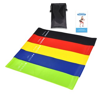 Bộ 5 dây đàn hồi chuyên tập mông, tập chân , Dây kháng lực tập gym, tập yoga tập thể dục - MVP Sport