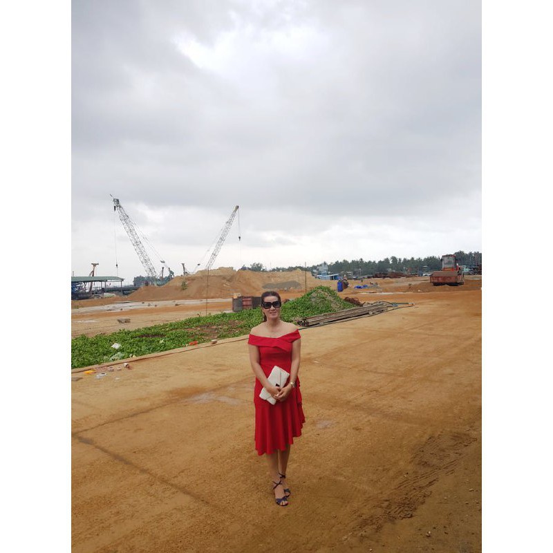 [ xả kho ] MiD Đầm đỏ umi Nhật xẻ quyến rũ V1294 Mie Design kèm ảnh thật