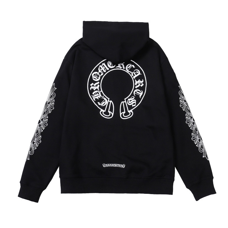 Áo Khoác Bóng Chày Tay Dài Khóa Kéo Vải Cotton In Hình Chrome Hearts Thời Trang Dành Cho Nam Và Nữ