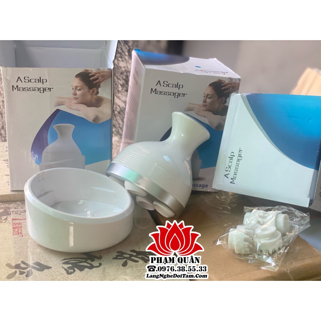 Máy massage Đầu mini chống nước, mát xa đầu giải tỏa căng thẳng, mệt mỏi