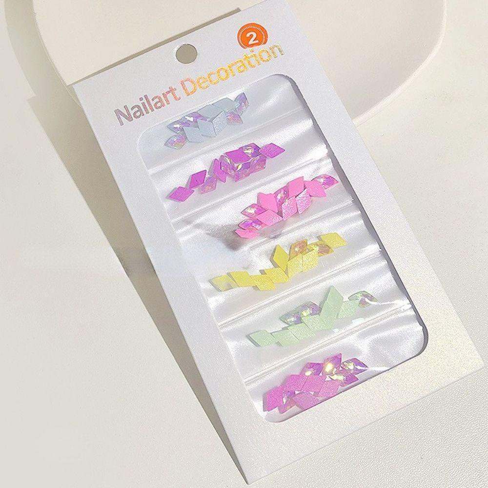 OCEANMAP Phụ Kiện Trang Trí Móng Tay 3D Hình Chữ Nhật Đế Phẳng Chuyên Dụng Cho Salon