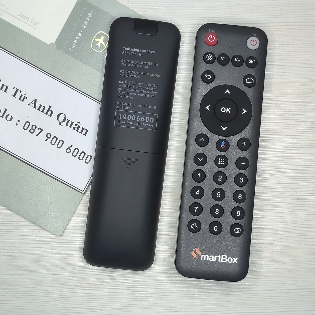 Remote đầu thu FPT - Điều khiển đầu thu FPT Play Box giọng nói chính hãng tặng kèm pin