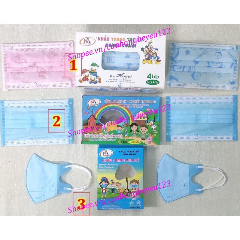 Khẩu trang trẻ em Famapro 5D - Việt Nam