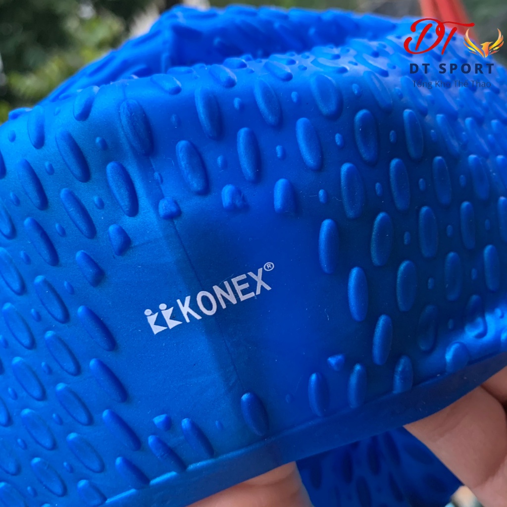 Mũ bơi nón bơi nữ người lớn cao cấp có gai Hàn Quốc Konex - chất liệu silicone co giãn siêu bền , trùm được búi tóc dài