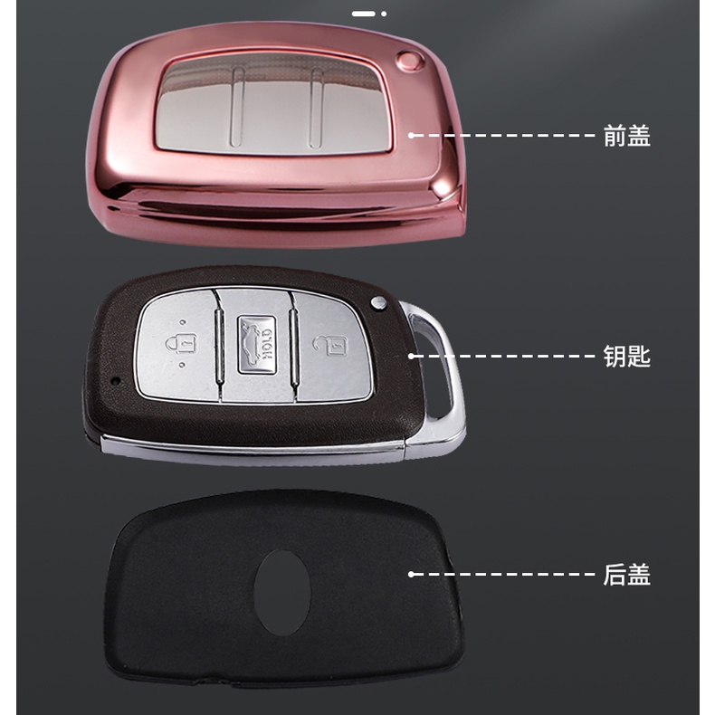 Bao Da Đựng Chìa Khóa Điều Khiển Từ Xa Cho Hyundai Tucson Creta ix25 i10 i30 i20 Verna Mistra Elantra 2015-2018