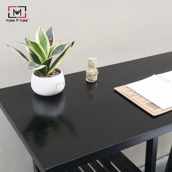 Bàn học và làm việc gỗ chân tháp có kệ cao cấp thương hiệu MW FURNITURE - Nội thất căn hộ