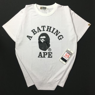 Áo thun A Bathing ape màu trắng nam nữ 2018 - ABP040