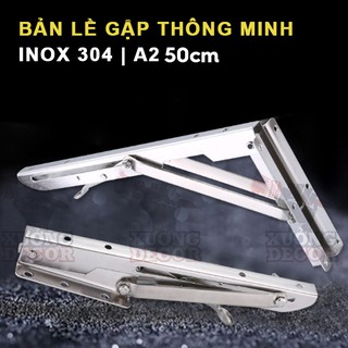 Bản lề gập treo tường thông minh inox A2-50cm tải 50-70kg
