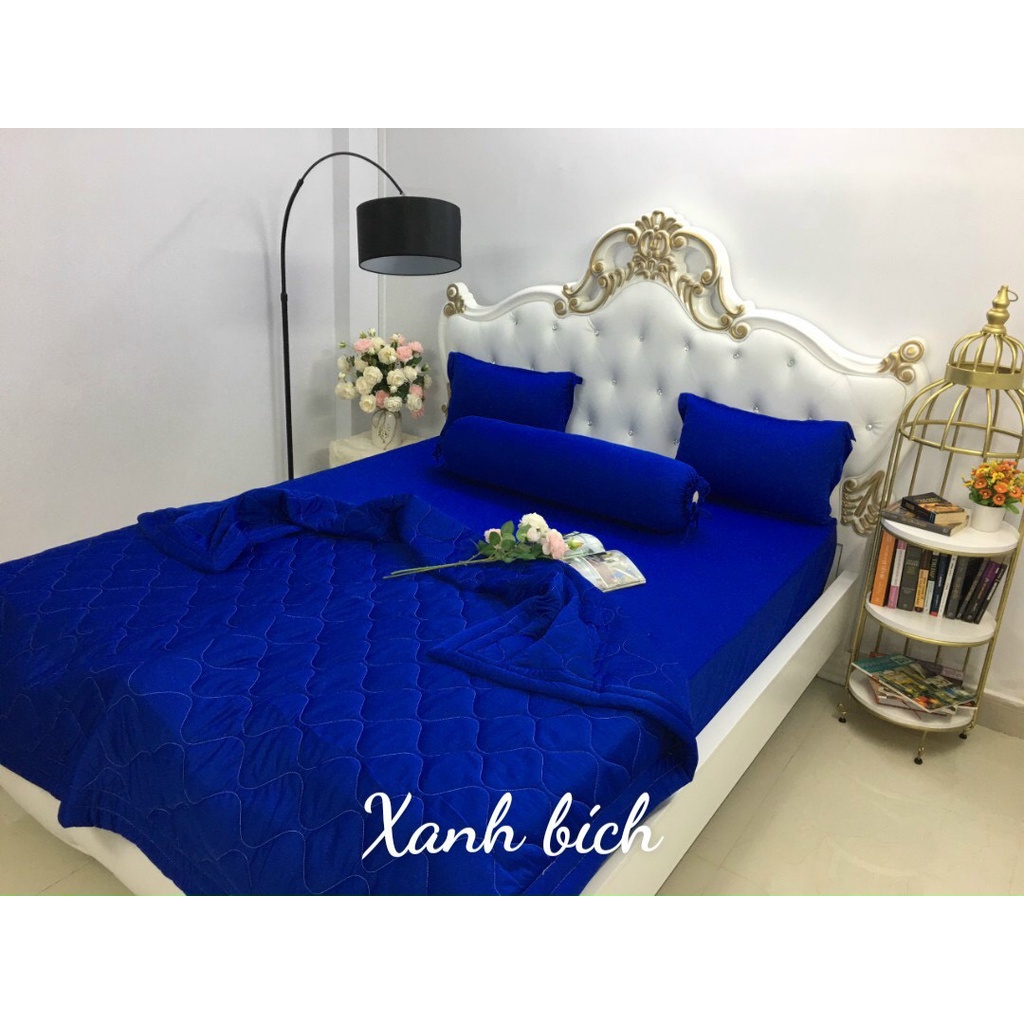 Drap thun hàn lạnh loại 1, bộ ga giường thun trơn Hàn Quốc 4 món | BigBuy360 - bigbuy360.vn