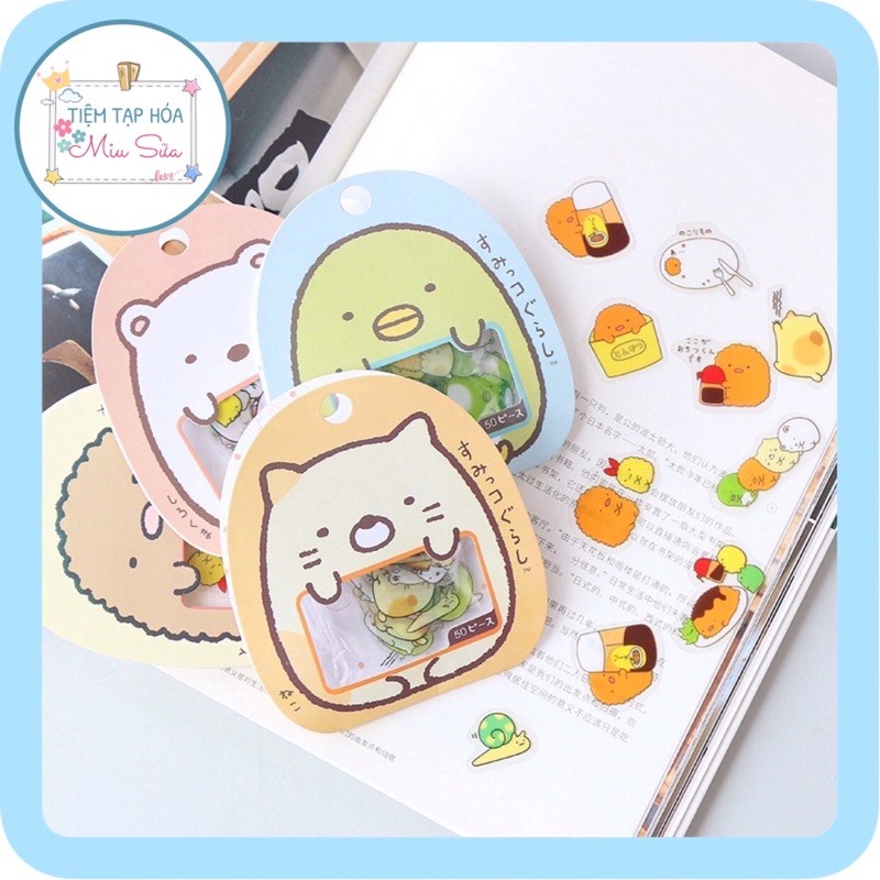 Set 50 Stickers dán trang trí hoạt hình San-X đáng yêu xinh xắn - MiuSua