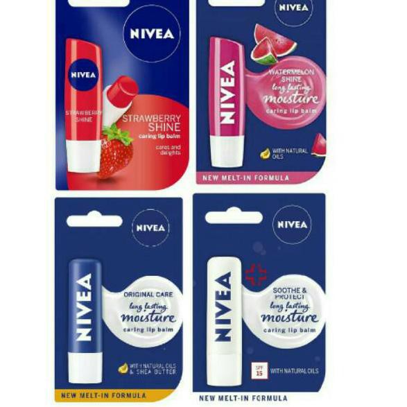 (Hàng Mới Về) Son Dưỡng Môi Chiết Xuất Trái Cây Chăm Sóc Da Môi Nivea