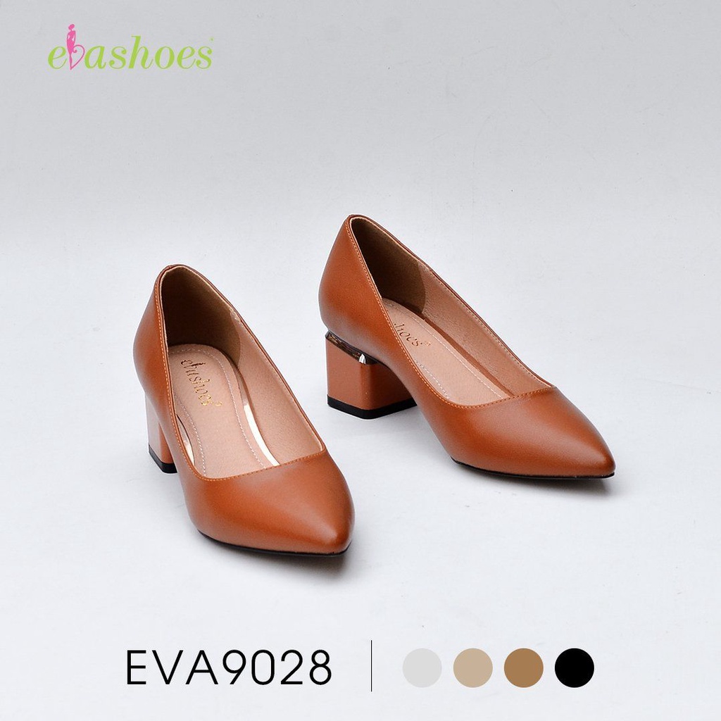 Giày cao gót công sở đế vuông 5cm Evashoes - Eva9028