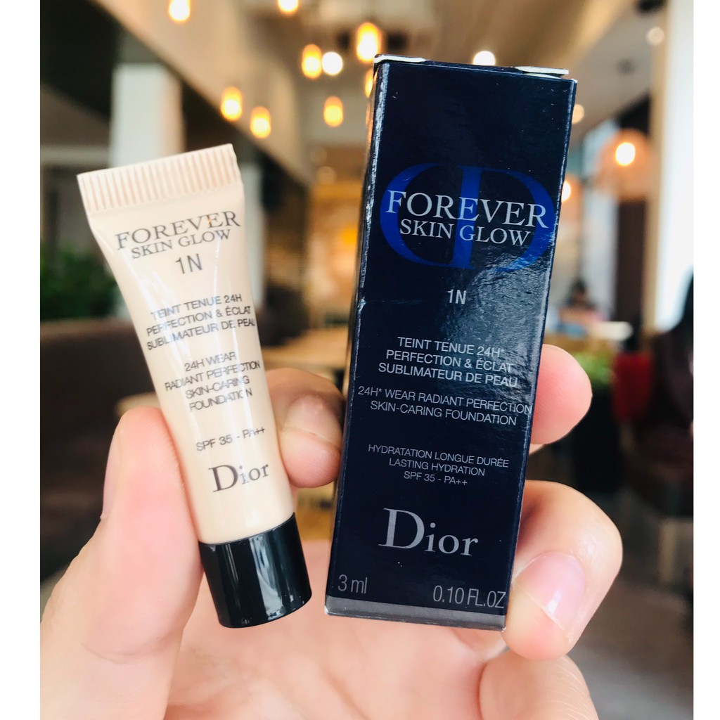 Kem Nền Dior Forever Skin Glow 24h Wear Radiant Perfection Skin-Caring Foundation Mini 3ML mini tông 01